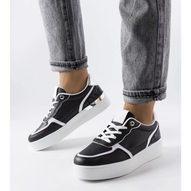 D/GMR Czarne sneakersy na platformie Tooele 1