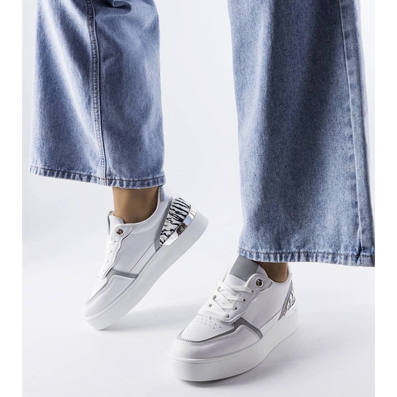 D/GMR Białe sneakersy na platformie Tooele 1