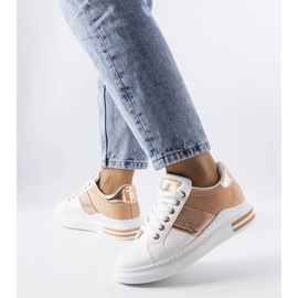 D/GMR Białe sneakersy z różowymi wstawkami Deans 2