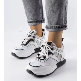 D/GMR Białe sneakersy ze złotymi elementami Bedord 1