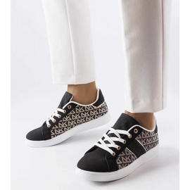 D/GMR Czarne sneakersy zdobione monogramem Bolduc 1