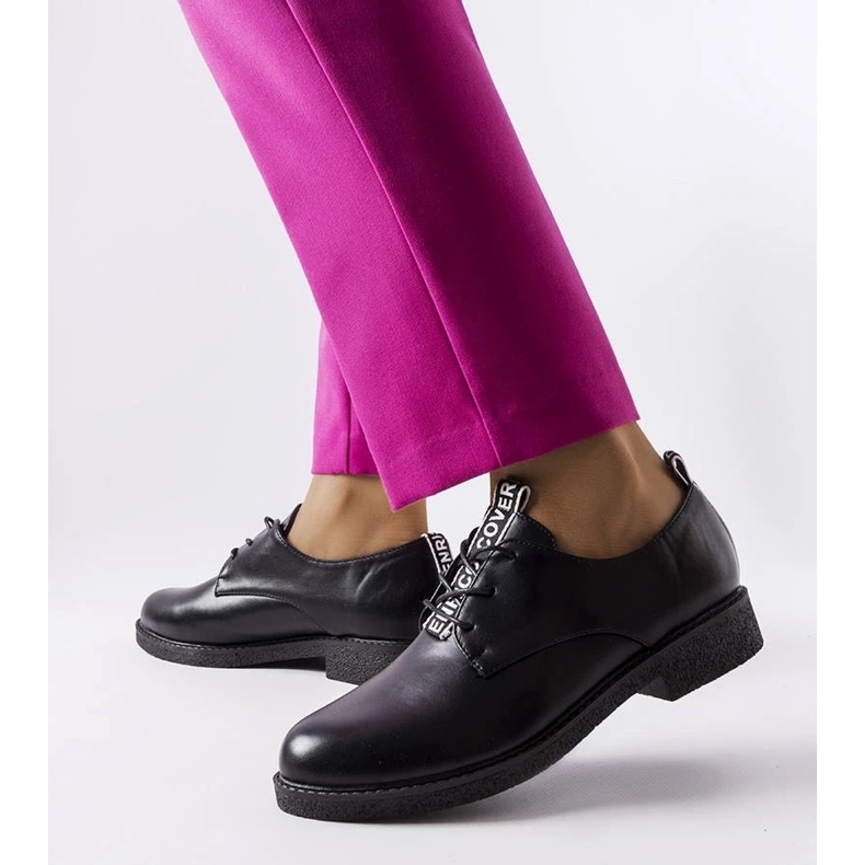 D/GMR Czarne wiązane półbuty Edmonton 1