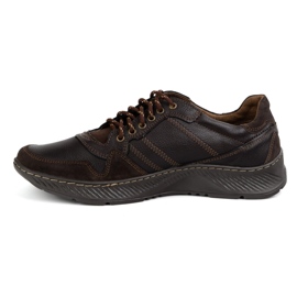 Olivier Buty męskie skórzane sznurowane Sport Style 315GT brąz floter brązowe 6
