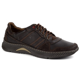 Olivier Buty męskie skórzane sznurowane Sport Style 315GT brąz floter brązowe 1