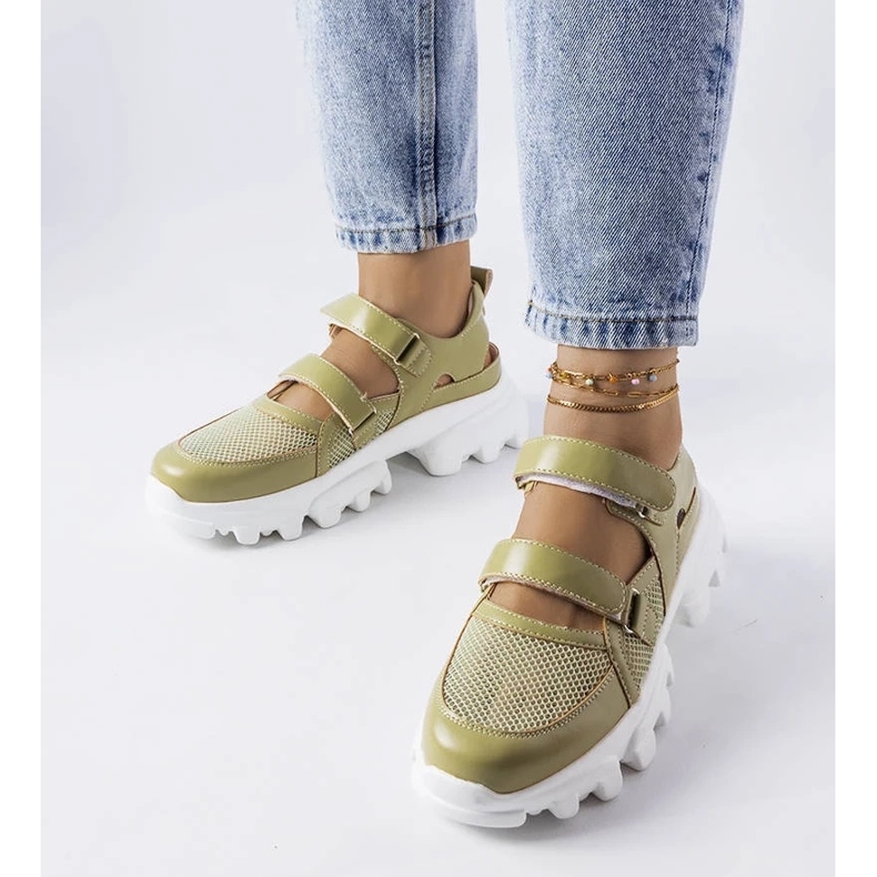 D/GMR Zielone sneakersy na masywnej podeszwie Djurs 2