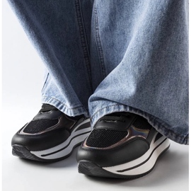 D/GMR Czarne sneakersy na grubej podeszwie Ethel 2