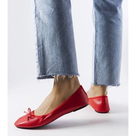 D/GMR Czerwone balerinki z kokardką Vaillancour 2