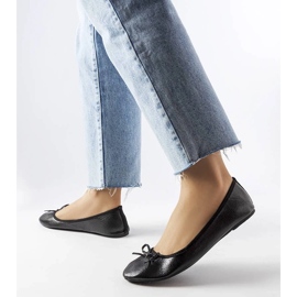 D/GMR Czarne balerinki zdobione kokardką Vaillancour 2