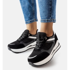 D/GMR Czarne sneakersy ze wstawką Genovesee 2