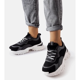 D/GMR Czarne sneakersy z widocznym bieżnikiem Rosita 1