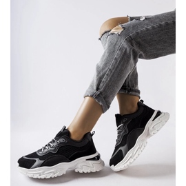 D/GMR Czarne sneakersy z widocznym bieżnikiem Rosita 2