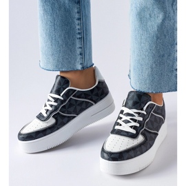 D/GMR Czarne sneakersy zdobione monogramem Sands 2