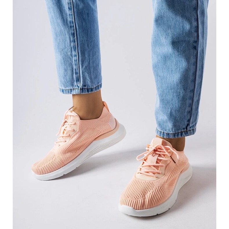 D/GMR Pomarańczowo-białe sneakersy Nelson pomarańczowe 1