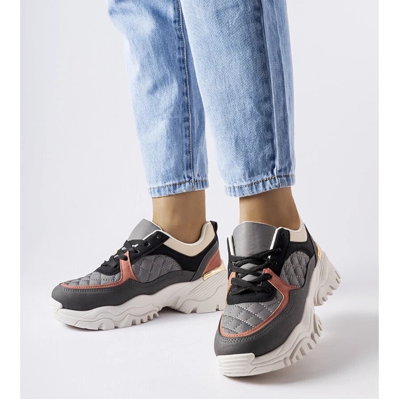 D/GMR Szare sneakersy z kolorowymi wstawkami Esquibel 1