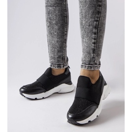 D/GMR Czarne sneakersy z cyrkoniami Algiso 1