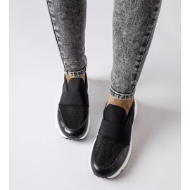 D/GMR Czarne sneakersy z cyrkoniami Algiso 2