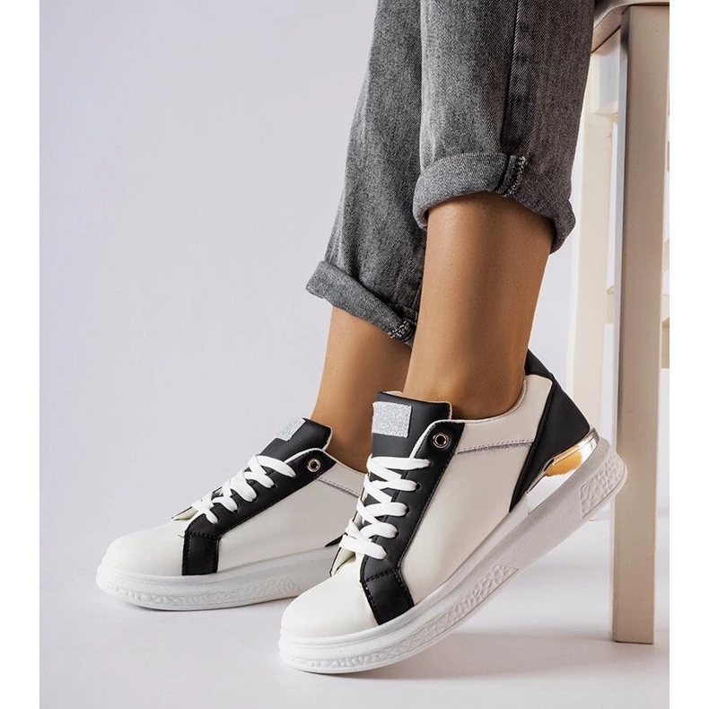 D/GMR Biało-czarne buty ze srebrnym akcentem Palais 2