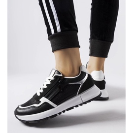 D/GMR Czarne ozdobne sneakersy Camuzzoni 2