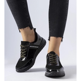 D/GMR Czarne skórzane sneakersy Castelfidardo 2