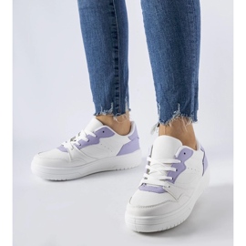 D/GMR Białe sneakersy z fioletowym akcentem Fournie 1