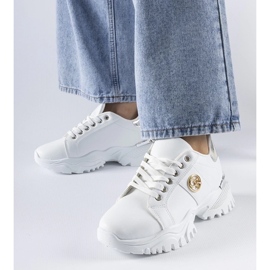 D/GMR Białe sneakersy na masywnej podeszwie Arpaia 1