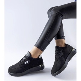 D/GMR Czarne materiałowe sneakersy Geraldino 2