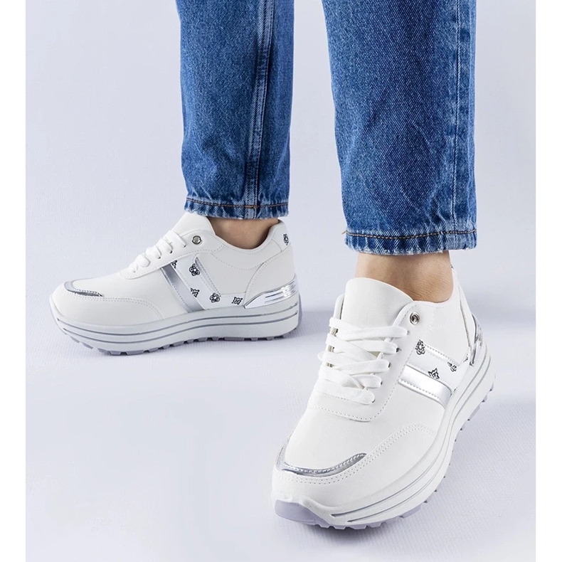 D/GMR Białe sneakersy na platformie Provinciale 1