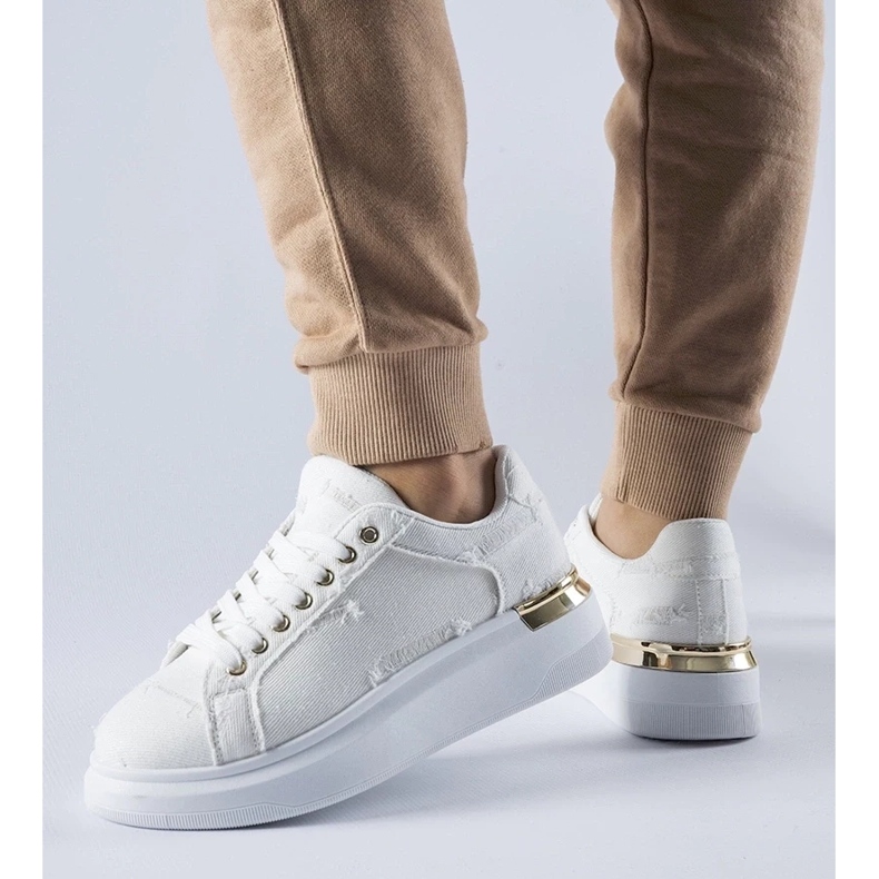 D/GMR Białe sneakersy na platformie Ossona 2