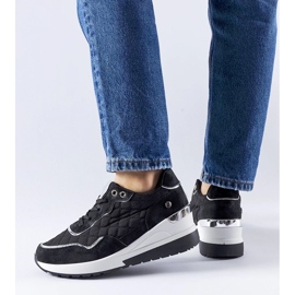 D/GMR Czarne sneakersy na koturnie Pisignano 2