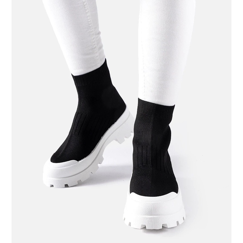 D/GMR Czarne sneakersy z elastyczną cholewką Varden 2