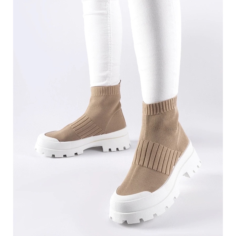 D/GMR Brązowe sneakersy z elastyczną cholewką Varden 2