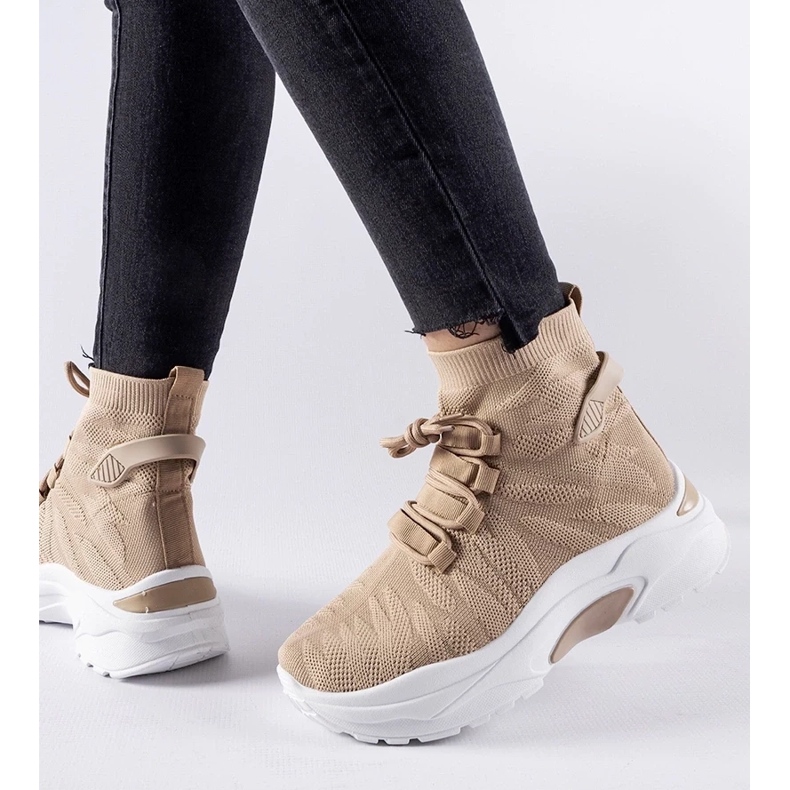 D/GMR Brązowe wysokie sneakersy Vigatto 2