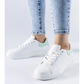 D/GMR Biało-miętowe sneakersy Leland białe 2