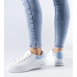 D/GMR Biało-niebieskie sneakersy Leland białe 1