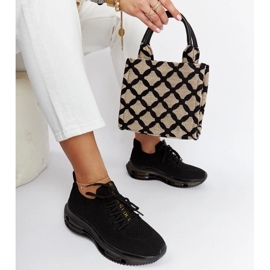 D/GMR Czarne sneakersy na platformie Goe JJ2N4080 2