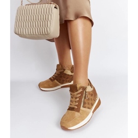 D/GMR Brązowe sneakersy na koturnie Knoxville 2