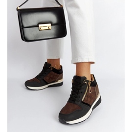 D/GMR Czarne sneakersy na koturnie Knoxville 2