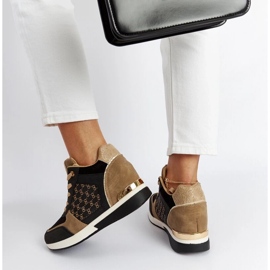 D/GMR Czarne sneakersy na koturnie Chestnut 2