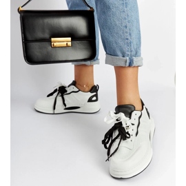 D/GMR Biało-czarne sneakersy Galdino białe 2