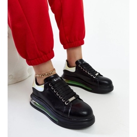 D/GMR Czarne sneakersy na platformie Goe NN2N4030 2