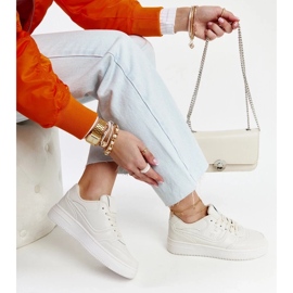 D/GMR Beżowe sneakersy na platformie Mentha beżowy 1