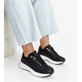 D/GMR Czarne sneakersy na platformie Taima 2