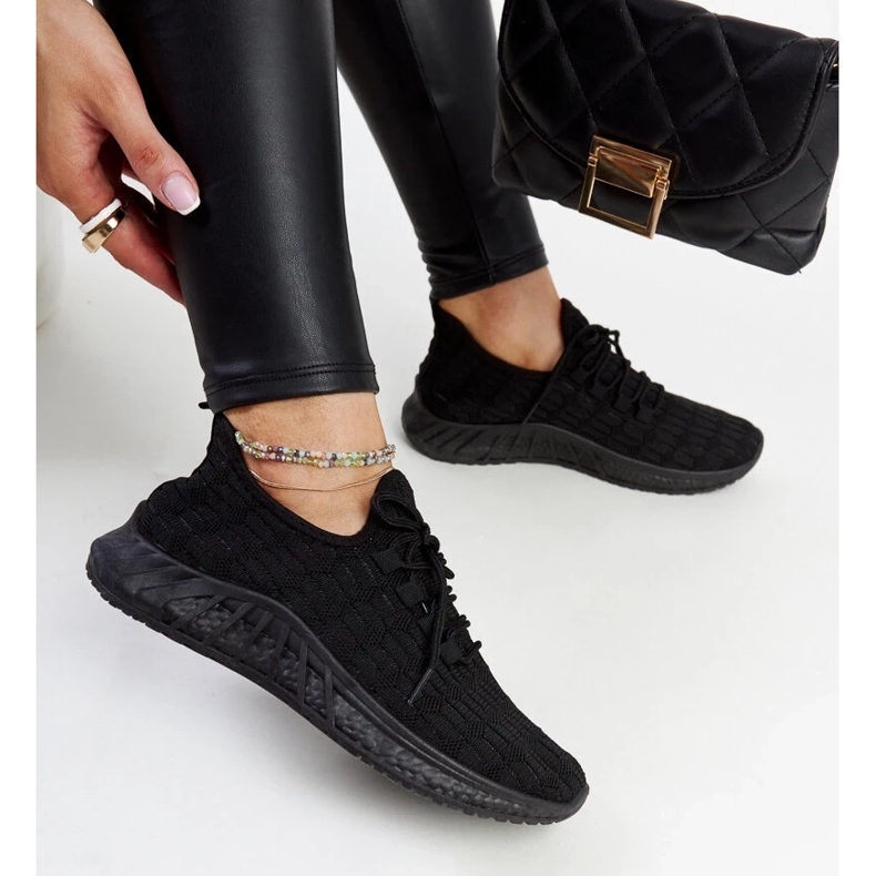 D/GMR Czarne materiałowe sneakersy Milena 2