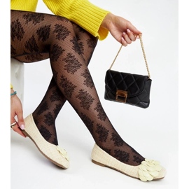 D/GMR Żółte balerinki z ozdobnym kwiatkiem Mateja 2