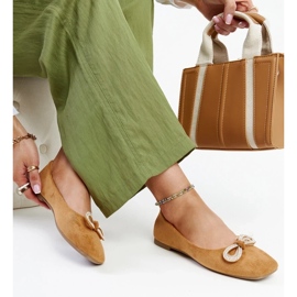 D/GMR Brązowe balerinki z kokardką Gaillou 2