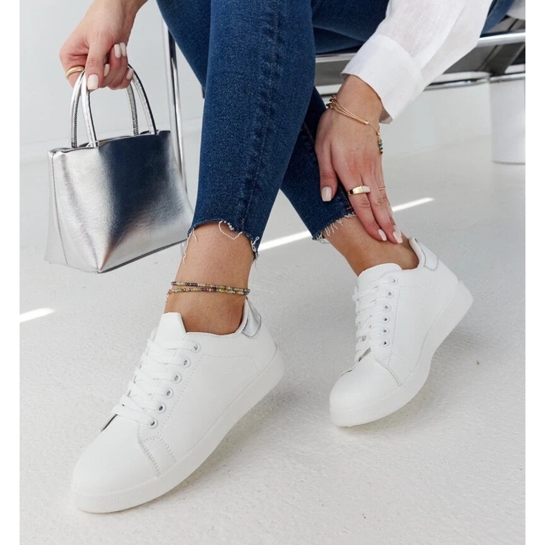 D/GMR Białe trampki na platformie Hagosa 1