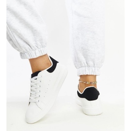 D/GMR Biało-czarne trampki na platformie Ariam białe 2