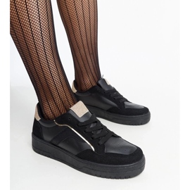 D/GMR Czarny sneakersy na platformie Walda czarne 1