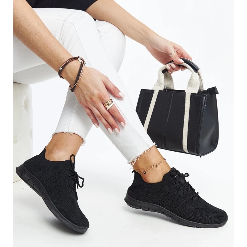 D/GMR Czarne materiałowe sneakersy Mairago 1