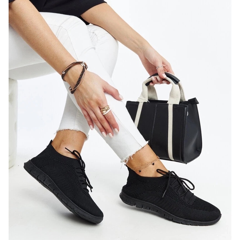 D/GMR Czarne materiałowe sneakersy Zahira 2